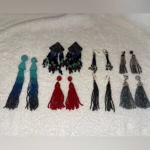 7 pairs of beaded earrings